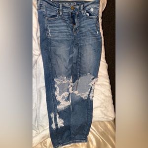 American eagle ripped skinny jeans size 10